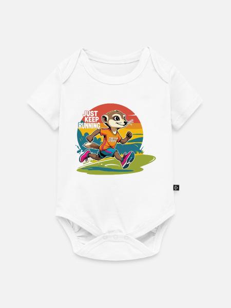 Einfach weiterlaufen - Baby Premium Kurzarmbody - Weiß