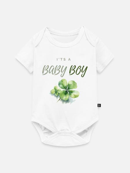 Kleiner Junge - Baby Premium Kurzarmbody - Weiß