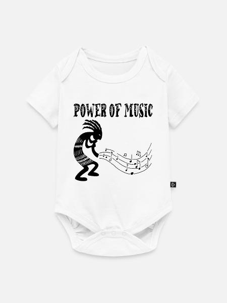 Schwarzer Stammesmusiker - Baby Premium Kurzarmbody - Weiß
