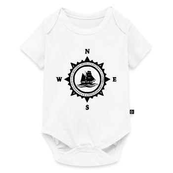 Le bateau noir et la boussole - Body à manches courtes Premium Bébé - blanc - Devant