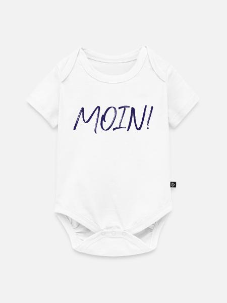 MOIN, navy - Baby Premium Kurzarmbody - Weiß