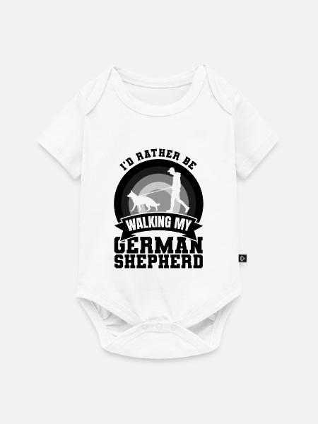 Schäferhund Besitzer Spruch - Baby Premium Kurzarmbody - Weiß