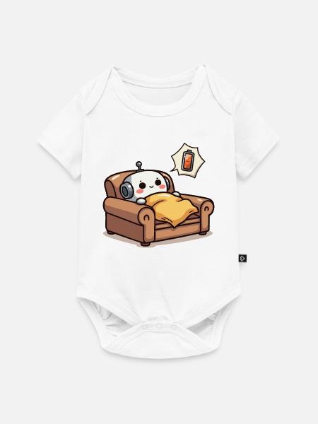 Energiespar-Roboter - Baby Premium Kurzarmbody - Weiß