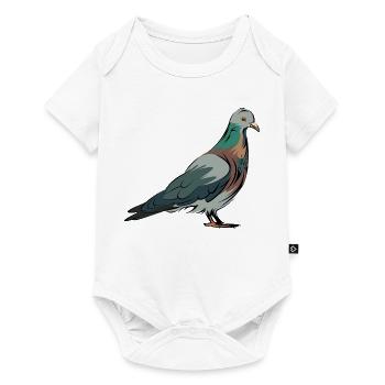 Colombe en couleur comme illustration pour les amateurs d’oiseaux - Body à manches courtes Premium Bébé - blanc - Devant