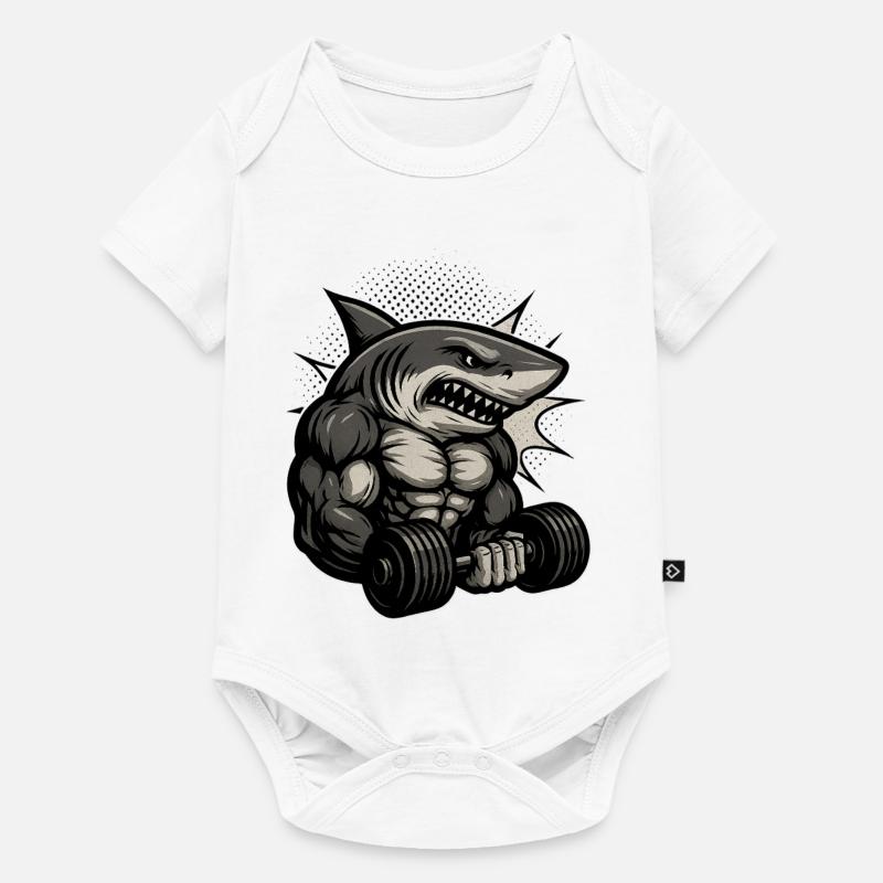 Conception de t-shirt Haibodo de musculation - Body à manches courtes Premium Bébé - blanc