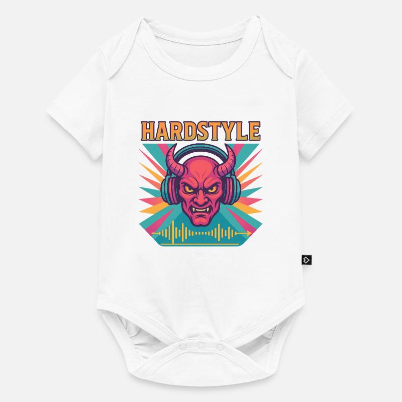 Hardstyle Dämon Design - Baby Premium Kurzarmbody - Weiß