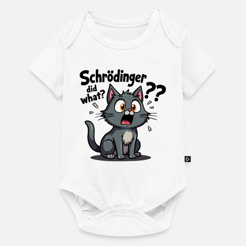 Le chat de Schrödinger - le cauchemar des chats mignons - Body à manches courtes Premium Bébé - blanc