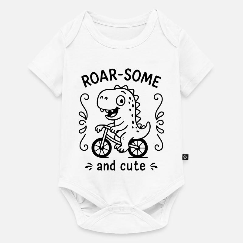 Roarsome - Baby Premium Kurzarmbody - Weiß