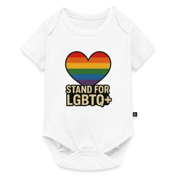 Pride Heart LGBT Support Design - Baby Premium short-sleeve bodysuit - white - Front