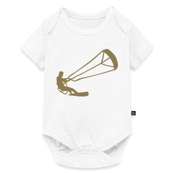 Kitesurfeur Silhouette Kiteboarding Adrenaline Sport - Body à manches courtes Premium Bébé - blanc - Devant