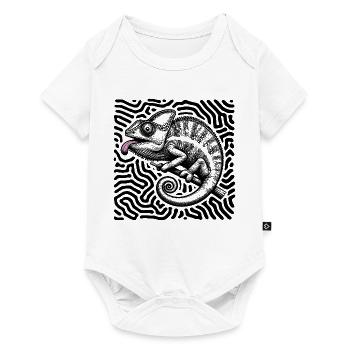 Chameleon Psychedelic Maze Art - Baby Premium short-sleeve bodysuit - white - Front