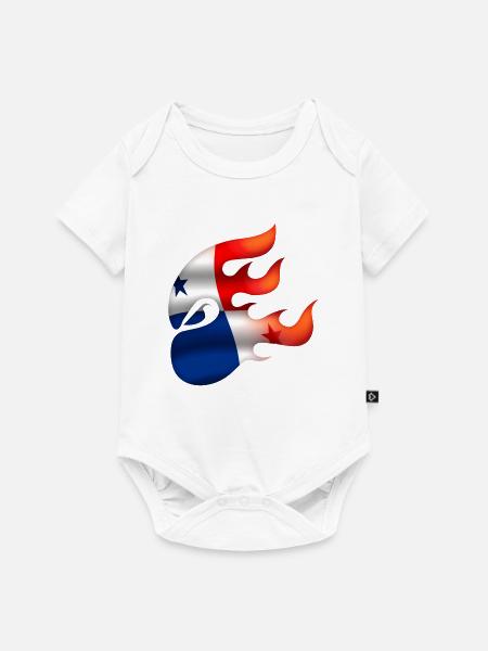 Panama Flagge - Panama - Ninja - Baby Premium Kurzarmbody - Weiß