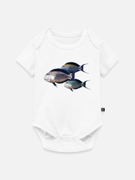 Fisch - Baby Premium Kurzarmbody - Weiß