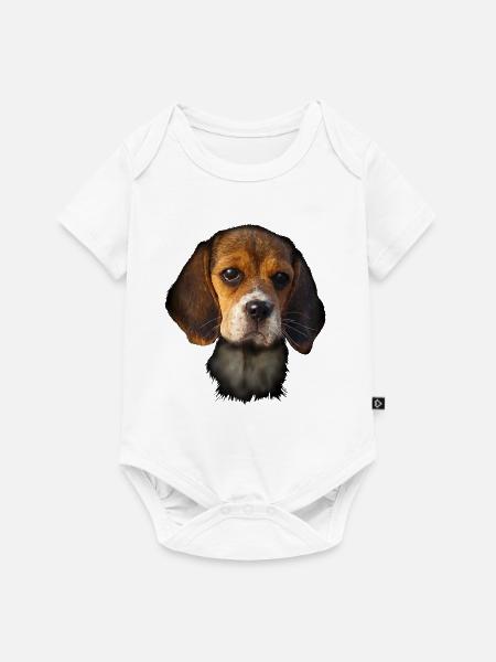 Beagle - Baby Premium Kurzarmbody - Weiß