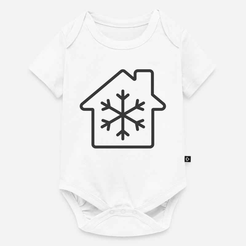 Icône du climatiseur – Style Clean Line - Body à manches courtes Premium Bébé - blanc