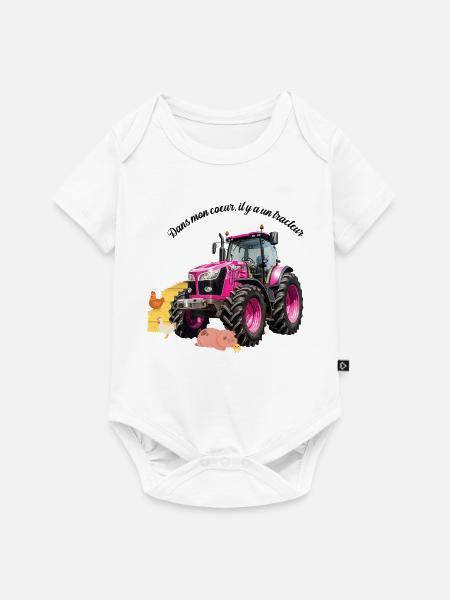 Traktor-Lüfter - Baby Premium Kurzarmbody - Weiß
