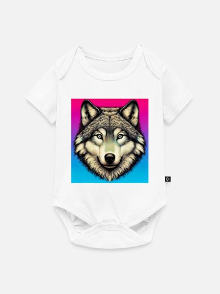 Wolf - Baby Premium Kurzarmbody - Weiß