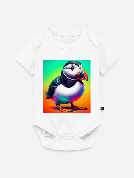 Papageitaucher - Baby Premium Kurzarmbody - Weiß