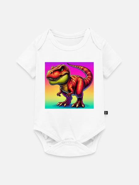 Dinosaurier - Baby Premium Kurzarmbody - Weiß