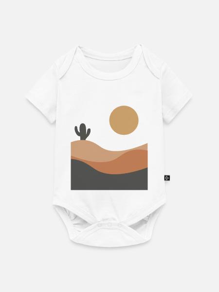 Minimalistische Wüstenlandschaft - Baby Premium Kurzarmbody - Weiß