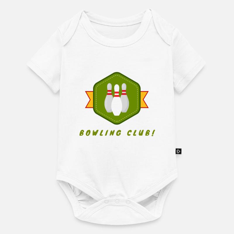 Conception rétro de l’insigne de quille melon - Body à manches courtes Premium Bébé - blanc