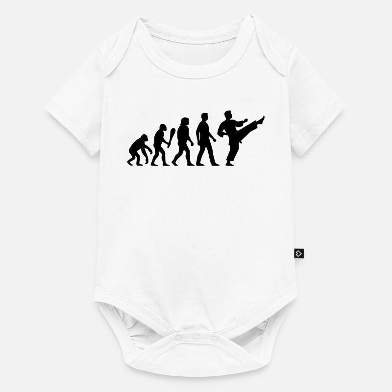 Karaté Évolution - Body à manches courtes Premium Bébé - blanc