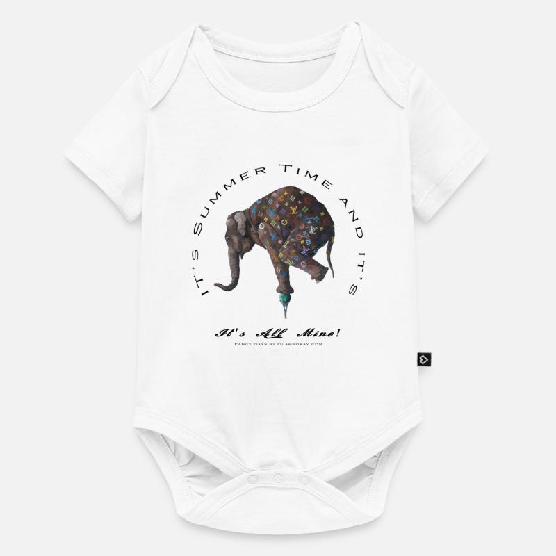 Éléphant mode  - Body à manches courtes Premium Bébé - blanc
