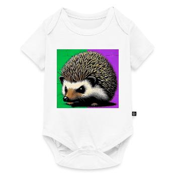 Igel - Baby Premium Kurzarmbody - Weiß - Vorne
