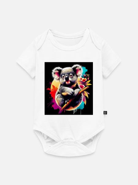 Koala - Baby Premium Kurzarmbody - Weiß
