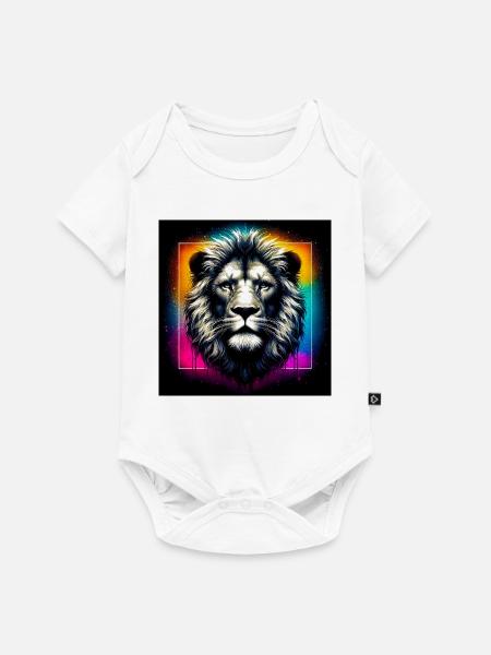 Löwe - Baby Premium Kurzarmbody - Weiß