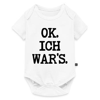 SCHULD SPRÜCHE ICH WAR ES - Baby Premium Kurzarmbody - Weiß - Vorne