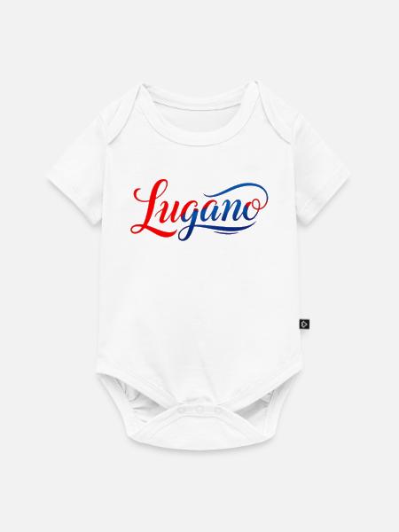 Tolles Lugano Souvenir - Baby Premium Kurzarmbody - Weiß