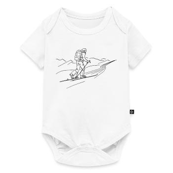 Ski tourers-black-outline - Baby Premium short-sleeve bodysuit - white - Front