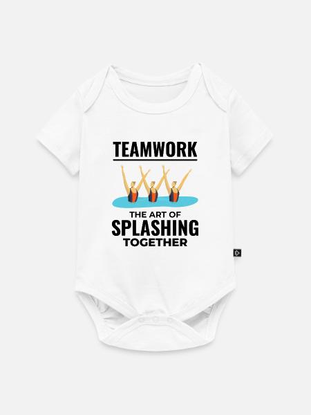 Triumphales Design der Synchronschwimmer - Baby Premium Kurzarmbody - Weiß