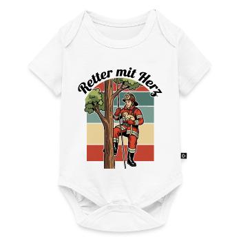 Savior with heart - Baby Premium short-sleeve bodysuit - white - Front