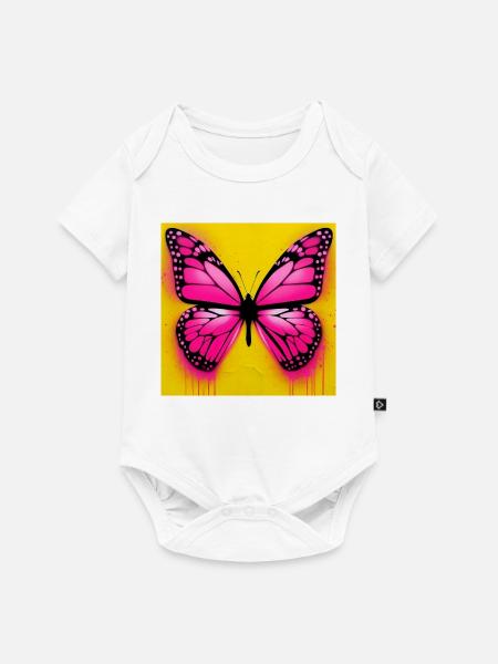 Schmetterling - Baby Premium Kurzarmbody - Weiß