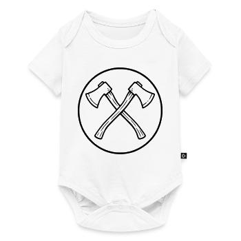 Cross axes - Baby Premium short-sleeve bodysuit - white - Front