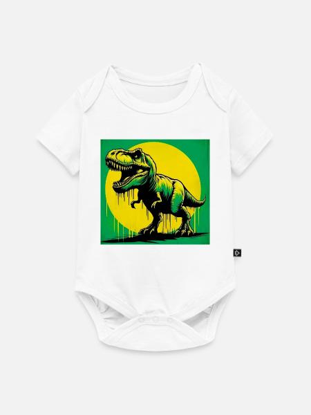 Dinosaurier - Baby Premium Kurzarmbody - Weiß