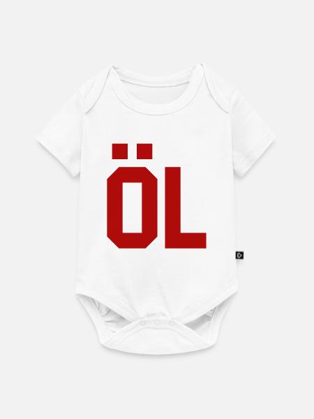 Buntes geometrisches BIER - Baby Premium Kurzarmbody - Weiß