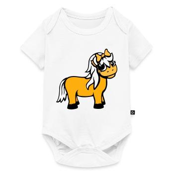 Horse Girl Female Cute Pretty Bow Woman - Baby Premium short-sleeve bodysuit - white - Front