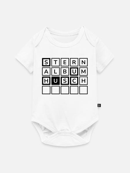 Rätselhaftes Design für Wortliebhaber - Baby Premium Kurzarmbody - Weiß