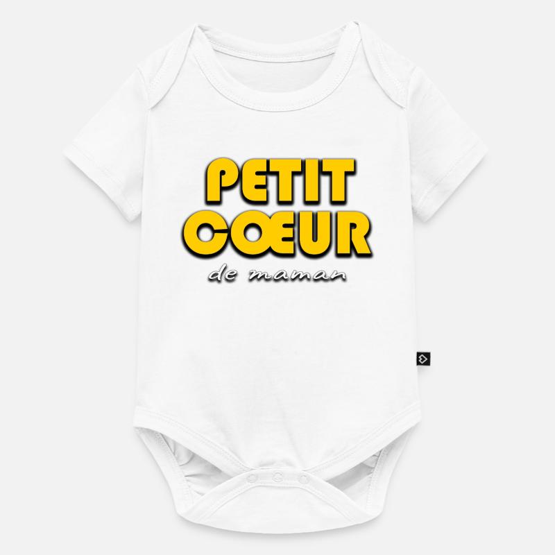 Petit Coeur de Maman Illustration - Body à manches courtes Premium Bébé - blanc
