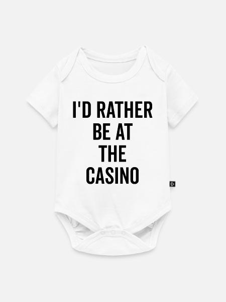 Ich wäre lieber im Casino - Baby Premium Kurzarmbody - Weiß