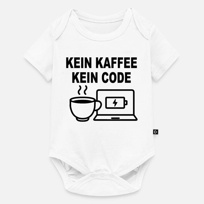 Kein Kaffee Kein Code – Funny Programmer Design - Baby Premium short-sleeve bodysuit - white