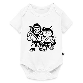 Amis du karaté - Body à manches courtes Premium Bébé - blanc - Devant