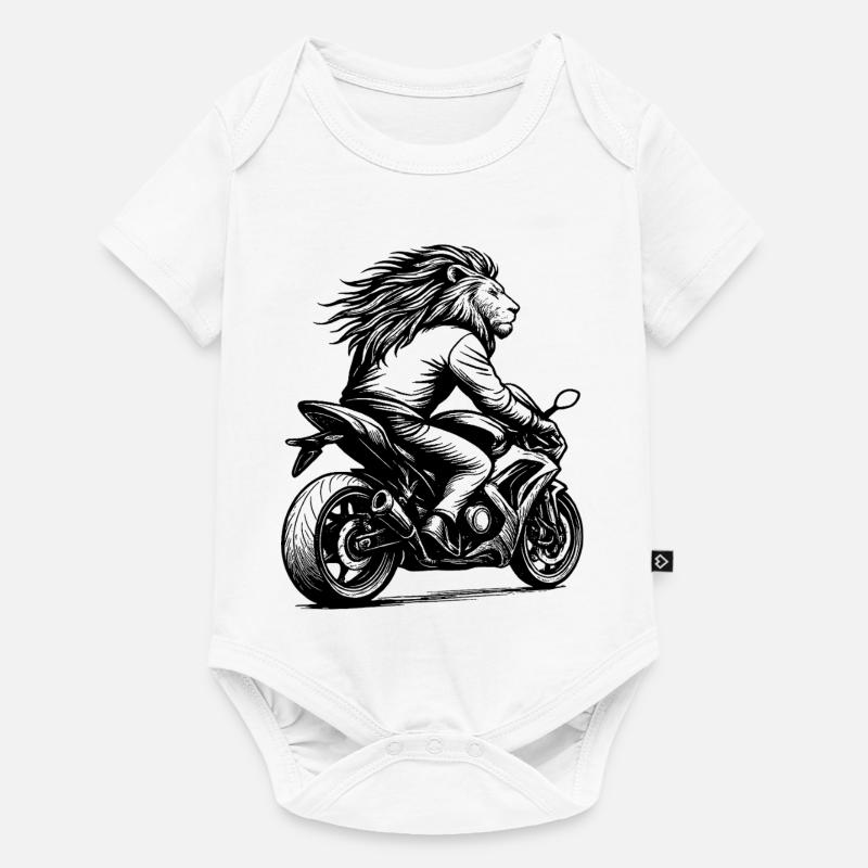 Lio as a biker - Baby Premium Kurzarmbody - Weiß