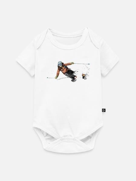 Ski - Baby Premium Kurzarmbody - Weiß