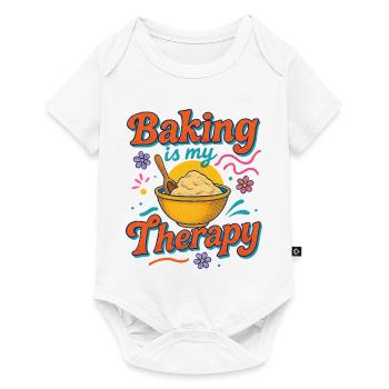 Baking Therapy Inspirational Design - Baby Premium short-sleeve bodysuit - white - Front