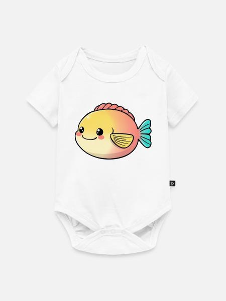 Fisch - Baby Premium Kurzarmbody - Weiß