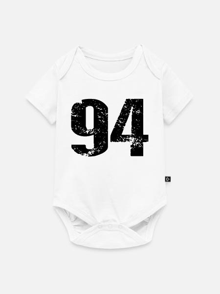 94 Zahl Trikot - Baby Premium Kurzarmbody - Weiß